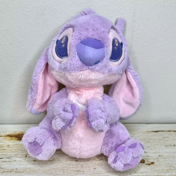 Disney Parks Baby Angel Plush Stuffed Animal Lilac Purple Lilo & Stitch Toy EUC - Picture 1 of 8